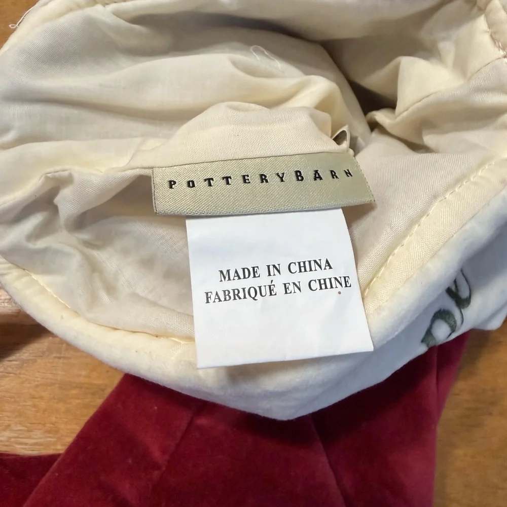 Pottery Barn Stocking Velvet Harper